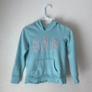 5/$25 Girls Gap Kids Teal Hoodie Size L (10)